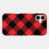 Buffalo Kariert Red Black Karo iPhone Hülle (Rückseite (Horizontal))