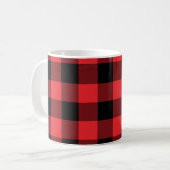 Buffalo Kariert Red Black Karo Kaffeetasse (Vorderseite Links)