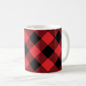 Buffalo Kariert Red Black Karo Kaffeetasse (VorderseiteRechts)