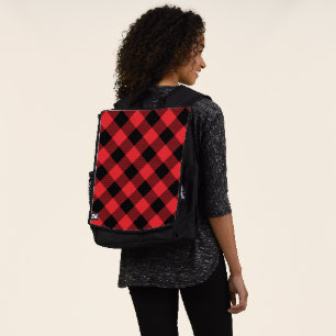 Buffalo Kariert Red Black Karo Rucksack