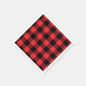 Buffalo Kariert Red Black Karo Serviette (Ecke)