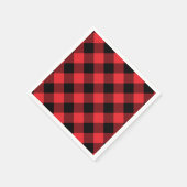 Buffalo Kariert Red Black Karo Serviette (Ecke)