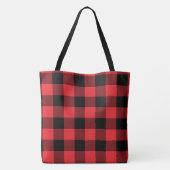 Buffalo Kariert Red Black Karo Tasche (Rückseite)