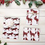 Buffalo Kariert Red Christmas Animals Lumberjack Geschenkpapier Set<br><div class="desc">Dieses Design wurde mit digitaler Kunst erstellt, es kann personalisiert sein, indem man die Option Anpassen wählt. Kontaktieren Sie mich unter colorflowcreations@gmail.com , wenn Sie dieses Design für ein anderes Produkt haben möchten. Kaufen Sie meine originale abstrakte Acrylmalerei zum Verkauf unter www.etsy.com/shop/colorflowart. Sehen Sie mehr meiner Kreationen oder folgen Sie...</div>