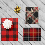 Buffalo Kariert Red Christmas Country Lumberjack Geschenkpapier Set<br><div class="desc">Dieses Design wurde mit digitaler Kunst erstellt, es kann personalisiert sein, indem man die Option Anpassen wählt. Kontaktieren Sie mich unter colorflowcreations@gmail.com , wenn Sie dieses Design für ein anderes Produkt haben möchten. Kaufen Sie meine originale abstrakte Acrylmalerei zum Verkauf unter www.etsy.com/shop/colorflowart. Sehen Sie mehr meiner Kreationen oder folgen Sie...</div>