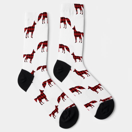 Buffalo Kariert Red Fox Socken (Rechts)