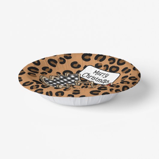 Buffalo Kariert, Red Gingham Weihnachtsbaumen Pappteller (Gewinkelt)