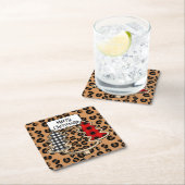 Buffalo Kariert, Red Gingham Weihnachtsbaumen Rechteckiger Pappuntersetzer (Vor Ort)