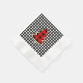 Buffalo Kariert, Red Gingham Weihnachtsbaumen Serviette (Ecke)