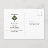 Buffalo Kariert Red Lantern Camping Geburtstag Einladungspostkarte (Rückseite)