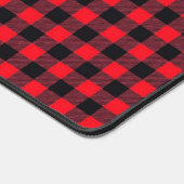 Buffalo Kariert Red Lumberjack Muster Mit Monogram Schreibtischunterlage (Ecke)