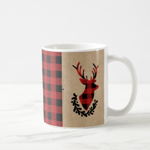 Buffalo Kariert Red Rustic Stag Kaffeetasse