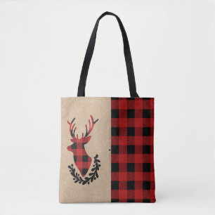 Buffalo Kariert Red Rustic Stag Tasche