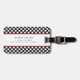 Buffalo Kariert Red Schwarz-weiß Classic Gepäckanh Gepäckanhänger