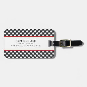 Buffalo Kariert Red Schwarz-weiß Classic Gepäckanh Gepäckanhänger