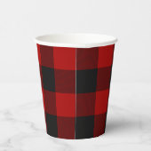 Buffalo Kariert Red Scottish Clan Tartan Paper Cup Pappbecher (Rechts)