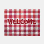 Buffalo Kariert Red und White Fußmatte (Vorderseite)