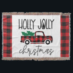 Buffalo Kariert Red Vintag Truck Christmas Throw B Decke<br><div class="desc">Buffalo Red Vintag Truck Weihnachtsbaum Blanket - Was für eine schöne Ergänzung zu Ihrer Weihnachtsdekoration! Auf unserer Wurfdecke befindet sich ein karierter, roter Büffel-Vintager LKW, der Weihnachtsbäume trägt. Der handgeschriebene Stiltext lautet "Holly Jolly Weihnachten und ist von Büffel kariert umgeben. So festlich und würde großartig über Ihren Lieblingsstuhl geworfen aussehen....</div>
