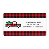 Buffalo Kariert Red Vintag Truck Weihnachtsschiff (Vorne)