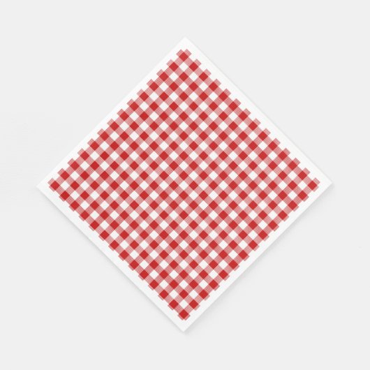 Buffalo Kariert Red White Classic Party Fun Serviette (Ecke)