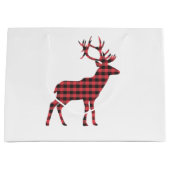Buffalo Kariert Reindeer Große Geschenktüte (Vorderseite)