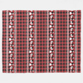 Buffalo Kariert Rentier Fair Isle Fleecedecke (Vorderseite (Horizontal))