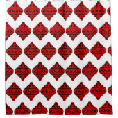 Buffalo Kariert Rentier Ornament Duschvorhang (Vorderseite)