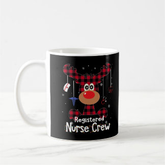 Buffalo Kariert Rentier Registered Nurse Crew Merr Kaffeetasse