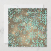 Buffalo Kariert Rentierschneeflocken Flat Card Ankündigung (Rückseite)