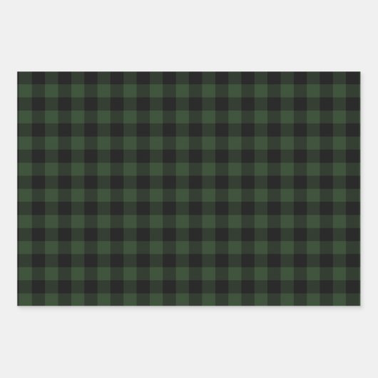 Buffalo Kariert Rob Roy Karo Grünes Kariertes Must Geschenkpapier Set (Vorderseite 3)