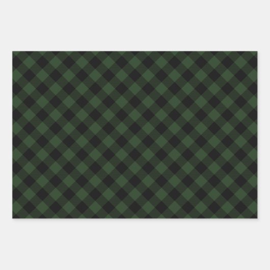 Buffalo Kariert Rob Roy Karo Grünes Kariertes Must Geschenkpapier Set (Vorderseite 3)