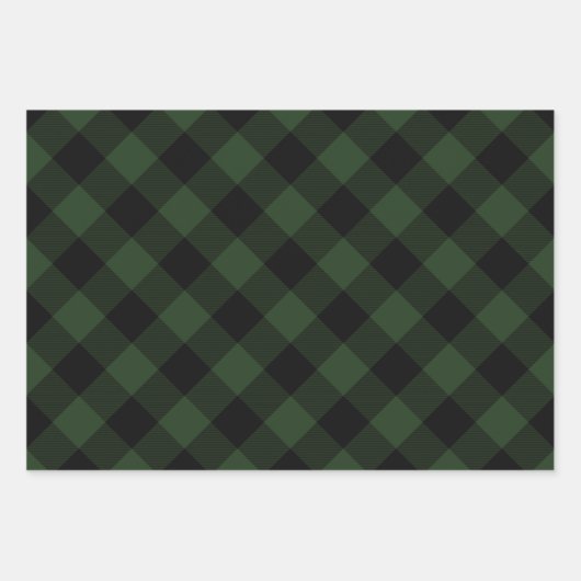 Buffalo Kariert Rob Roy Karo Grünes Kariertes Must Geschenkpapier Set (Vorderseite 2)