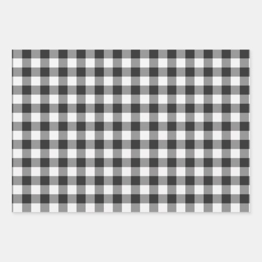 Buffalo Kariert Rob Roy Karo Weiß Kariertes Muster Geschenkpapier Set (Vorderseite 3)