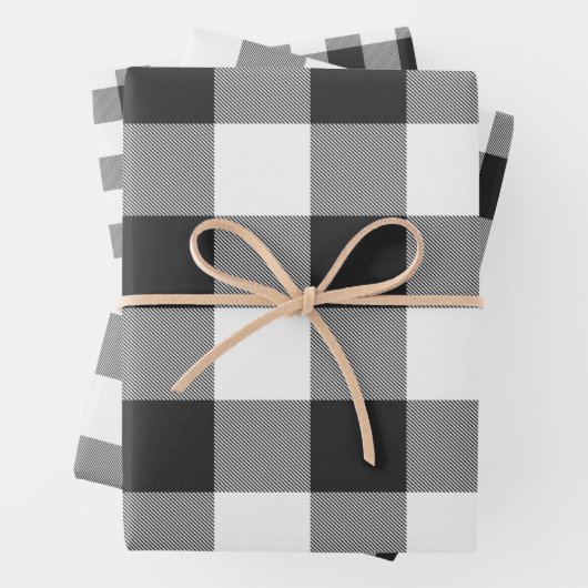 Buffalo Kariert Rob Roy Karo Weiß Kariertes Muster Geschenkpapier Set (Beispiel)