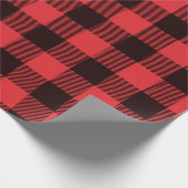 Buffalo Kariert Rot und Schwarz Geschenkpapier (Ecke)