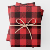 Buffalo Kariert Rot und Schwarz Geschenkpapier Set (Beispiel)