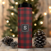 Buffalo Kariert Rot und Schwarz Lumberjack Mit Mon Thermosbecher