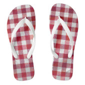 Buffalo Kariert Rot und Weiß Badesandalen (Fußbett)