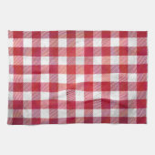 Buffalo Kariert Rot und Weiß Handtuch (Horizontal)