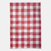 Buffalo Kariert Rot und Weiß Handtuch (Vertikal)