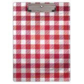 Buffalo Kariert Rot und Weiß Klemmbrett (Vorderseite)
