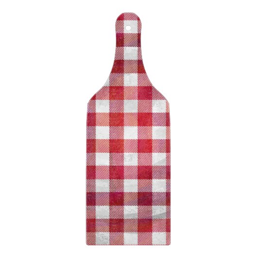 Buffalo Kariert Rot und Weiß Schneidebrett (Vorderseite)