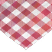 Buffalo Kariert Rot und Weiß Tischdecke (Schrägansicht)
