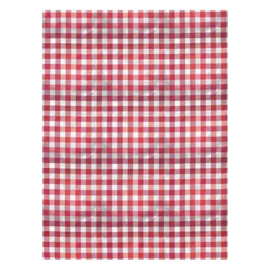 Buffalo Kariert Rot und Weiß Tischdecke (Vorderseite)