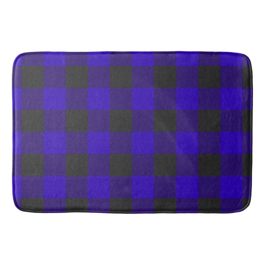Buffalo Kariert Royal Blue Karo Badematte (Vorderseite)