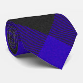 Buffalo Kariert Royal Blue Karo Krawatte (Gerollt)