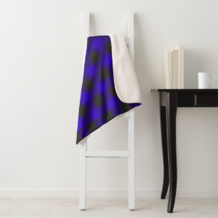 Buffalo Kariert Royal Blue Karo Sherpadecke