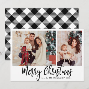 Buffalo Kariert Rustic 2 Foto Collage Weihnachten