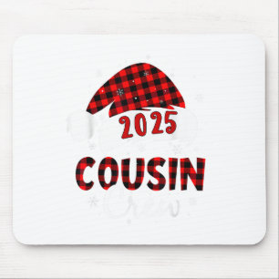 Buffalo Kariert Santa 2025 Cousin Crew Weihnachten Mousepad