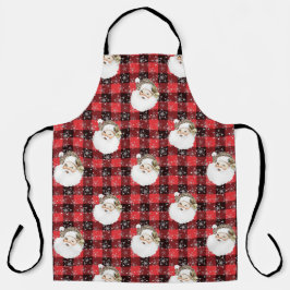 Buffalo Kariert Santa mit Schneeflocken & Stars Schürze